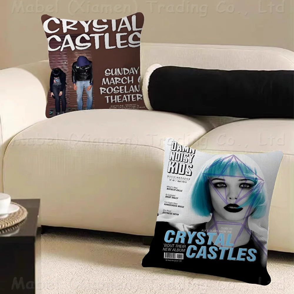 C-Crystal C-Castles Band Pillow Gift Home Office Decoration Bedroom Sofa Car Cushion Cover Case 45x45