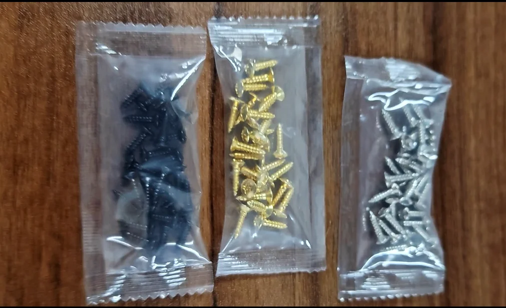 FLEOR 25 Stück Gitarren-Schlagbrett-Befestigungsschrauben für E-Bass-Teile, Chrom/Schwarz/Gold zur Auswahl – Detail 5