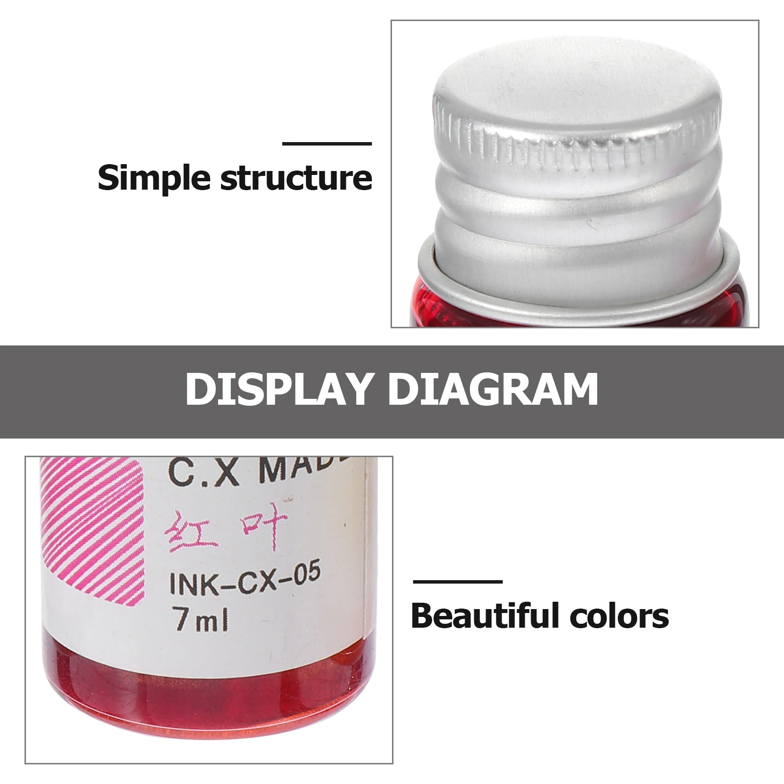 5-teiliges Zeichenstift mit einzigartigem Aussehen, farbige Signiergeschenkstifte aus Glas