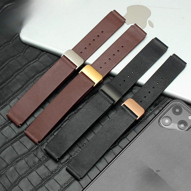 For Huawei B6 Smart Bracelet Watch Strap B5 Sports Business Quick Release B3 Caramel Mocha Brown Genuine Leather B2 Watchband