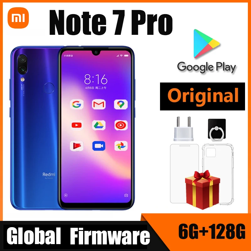 Global Xiaomi Redmi note 7 pro smartphone Snapdragon 675 with 48.0 MP Camera Fingerprint used phone