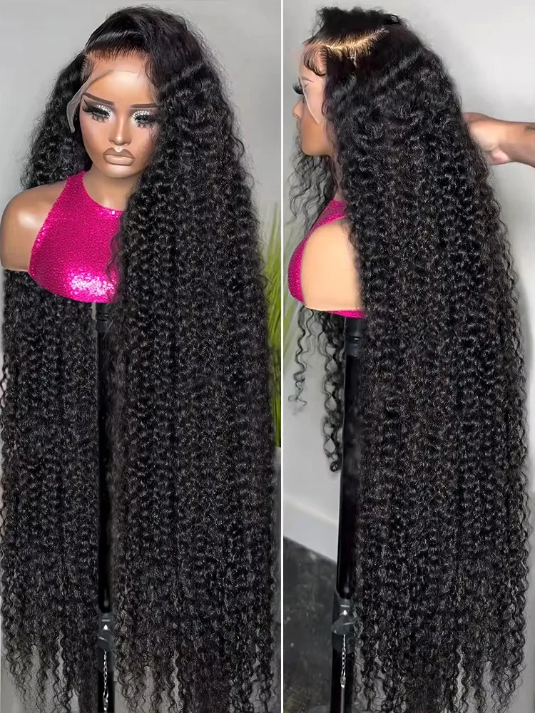 300% موجة المياه كامل الدانتيل الجبهة شعر الإنسان غلويليس شعر مستعار 40 46 بوصة فضفاض موجة عميقة 13x4 13x6 HD الدانتيل الباروكة الأمامية البرازيلي ريمي #1