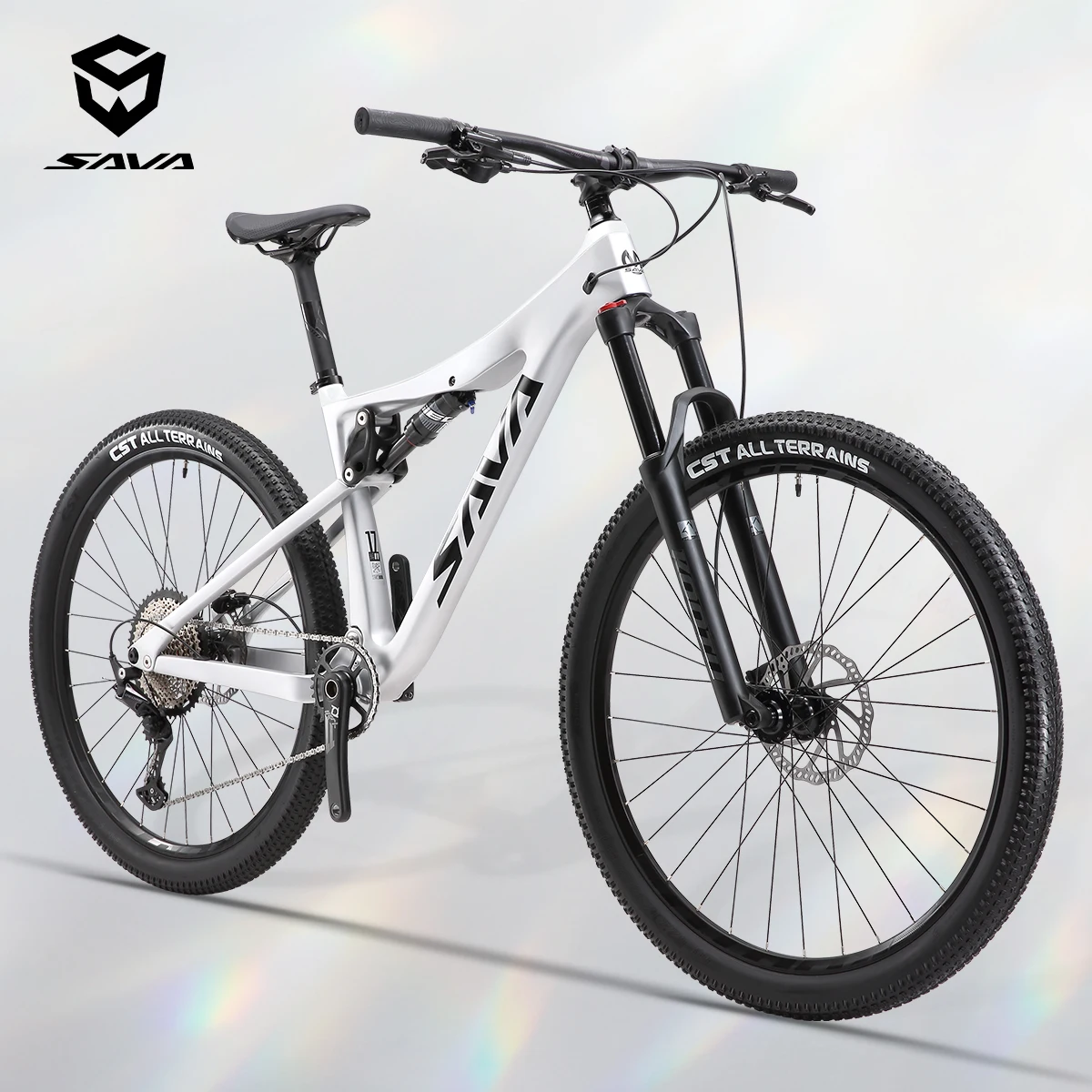 

SAVA double shock mountain bike 12 speed carbon fiber mountain bike 27.5 inch Denon 6.0 full suspension with m6100