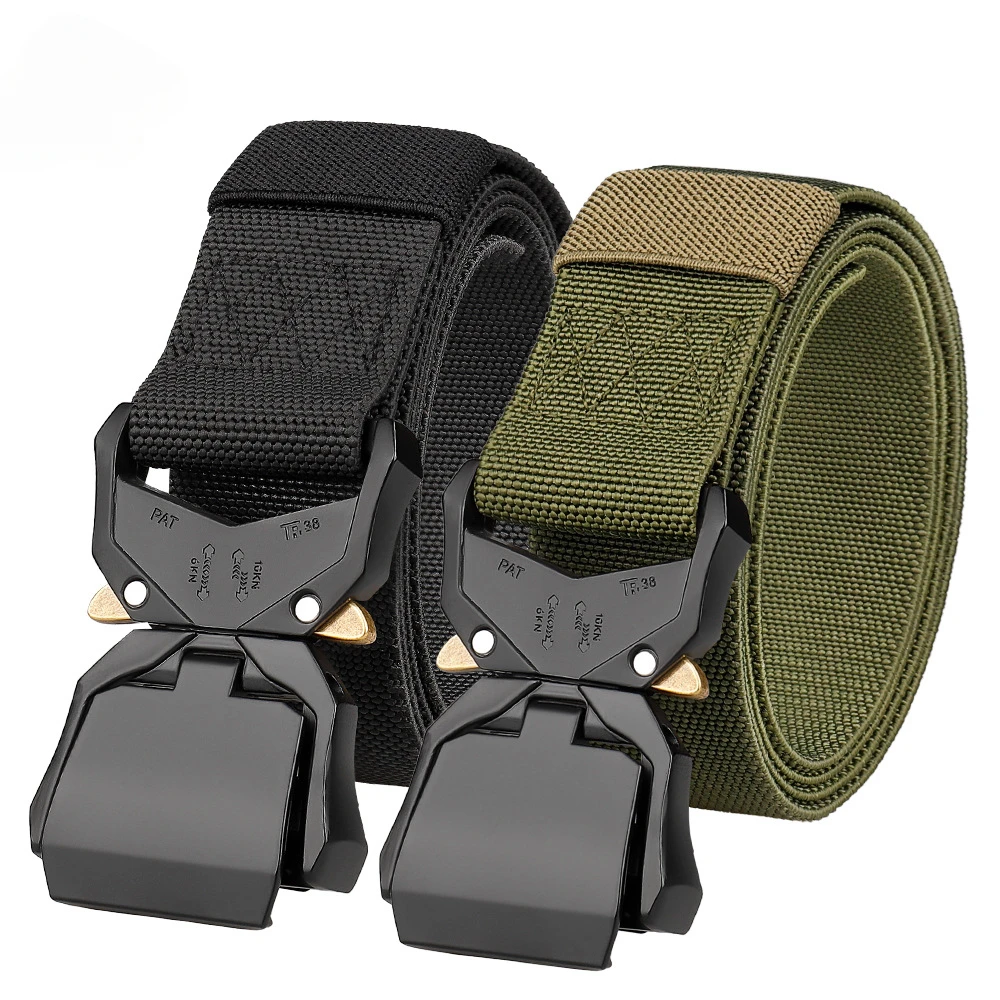 Big Plus Large LONG Size 150 170cm Men Belt Outdoor Tactical Multi-Function Buckle Nylon Alloy Buckle Belts Sports Canvas Belts