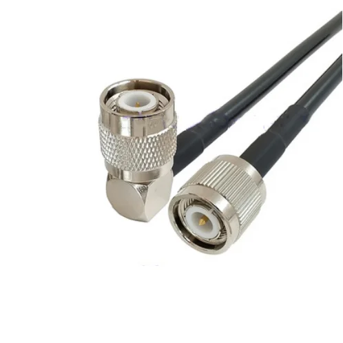 RG58 cable TNC Male to TNC Male Plug Right angle Connector RG-58 50-3 RF pigtail jumper Cable