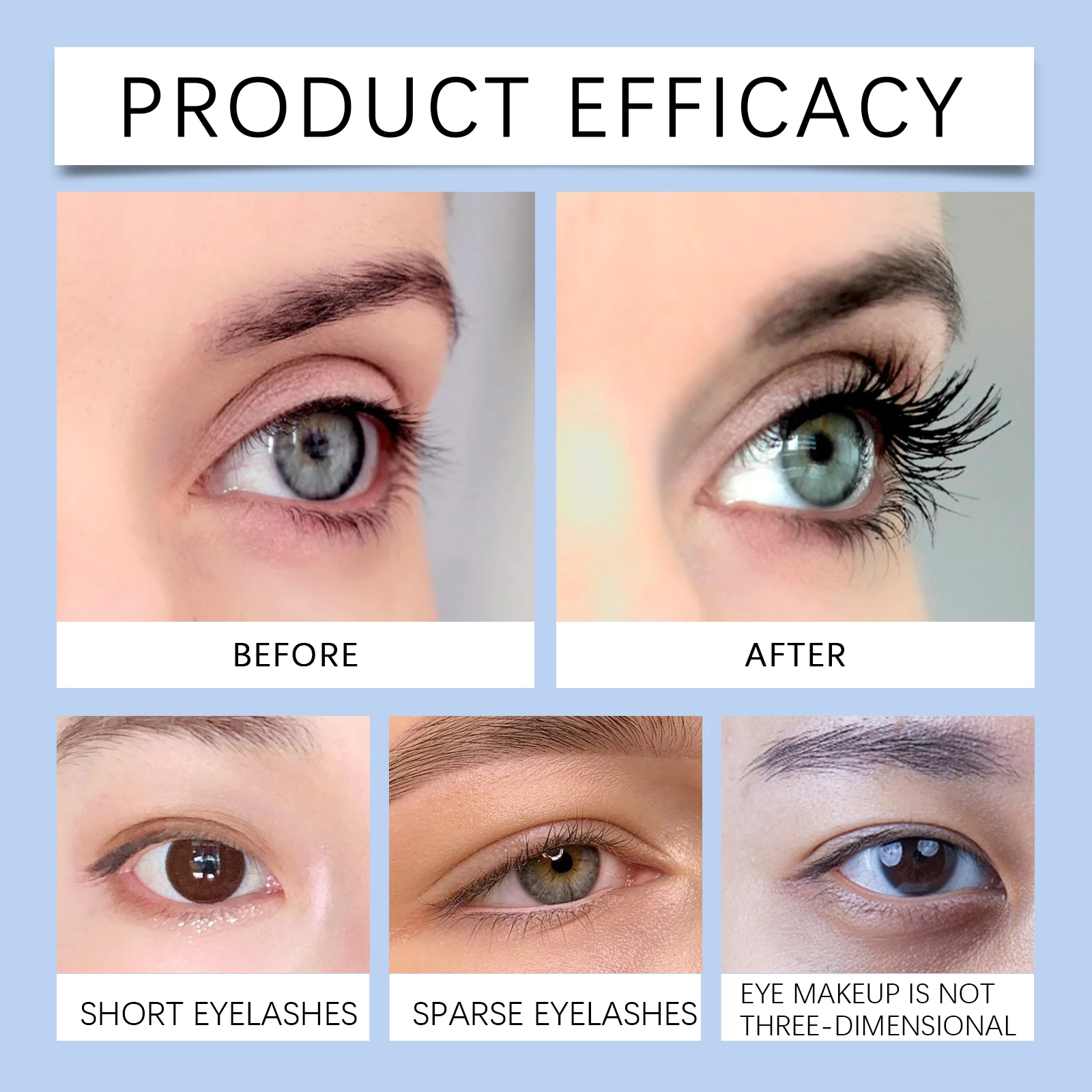 Jaysuing Wimpernwachstumsserum, verlängernde Wimpern, kraftvolles Make-up, dickere Wimpern, natürliches Curling, Wimpernlifting, Pflegeprodukte, Schönheit