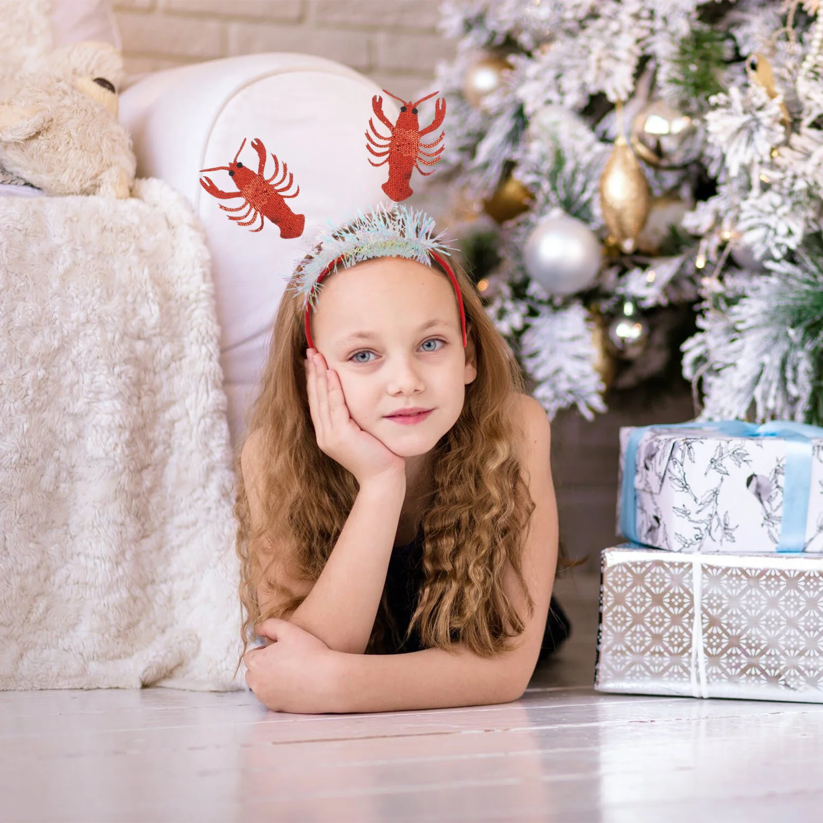 

2Pcs Marine Life Hairbands Lobster Crab Headbands Creative Party Headdress Props Costume Carnivals Festival Decoration