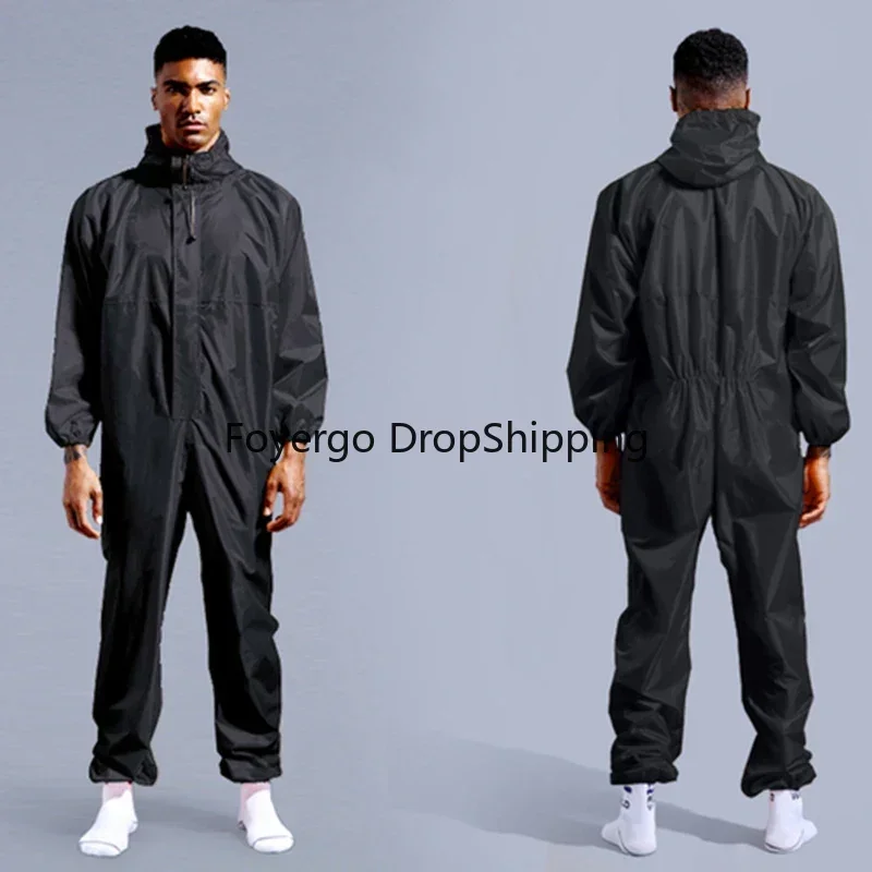 Conjoined Raincoat Coverall Hat Work Safety Clothing Adult Biker Men's Raincoat Rain Cover Chubasquero Hombre Coat Jacket