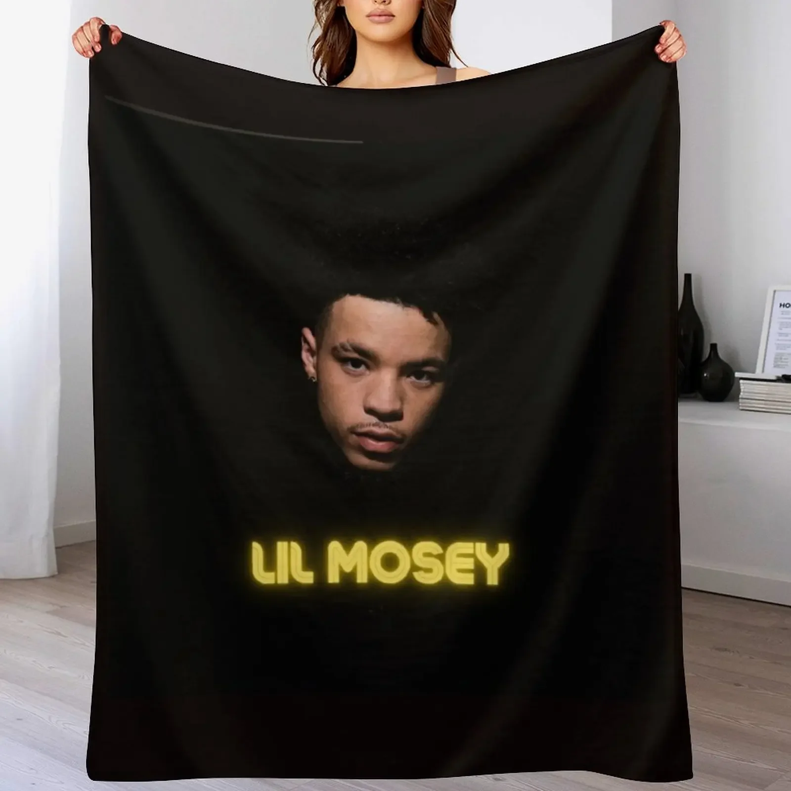 

New Lil Mosey Photo Design Throw Blanket Thin Multi-Purpose Luxury Plaid on the sofa Blankets