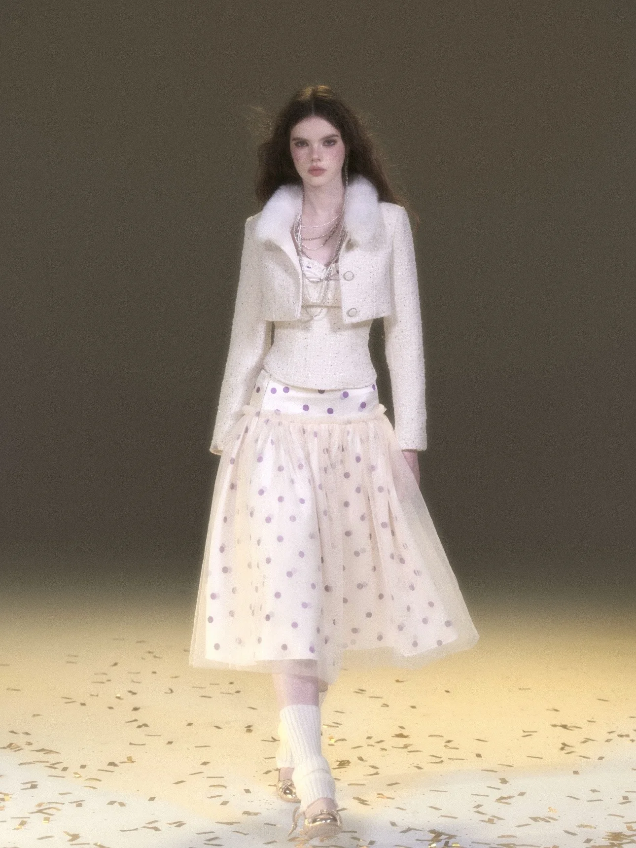 

RunRunSweet оригинальный комплект пышной юбки и тюety в горошек ort Sle, хлопковая сэндвич-легкая роскошная женская верхняя одежда