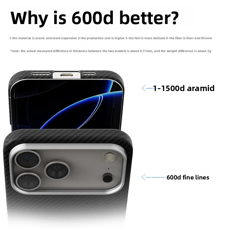 حافظة فاخرة رفيعة للغاية بنسيج عائم صلب غير لامع لهاتف آيفون 17 برو ماكس حافظة صلبة عالية الجودة #4