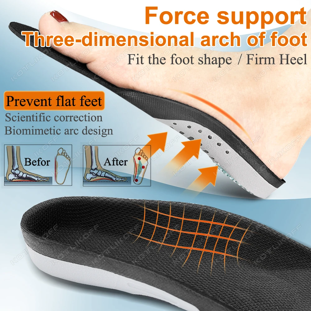 1 Pair Plantar Fasciitis Orthotic Shoe Inserts Arch Support Gel Comfort Shoe Insoles Athletic Running Insoles For Women And Men