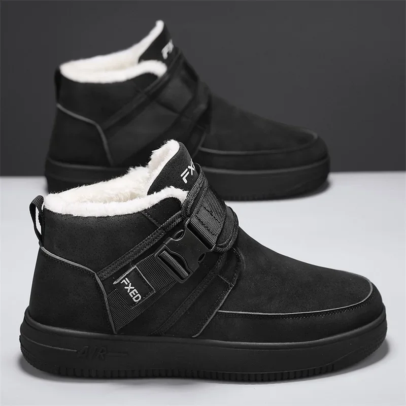 New winter high-top casual men's cotton shoes, snow boots, plus velvet, thickening, non-slip and wear-resistant