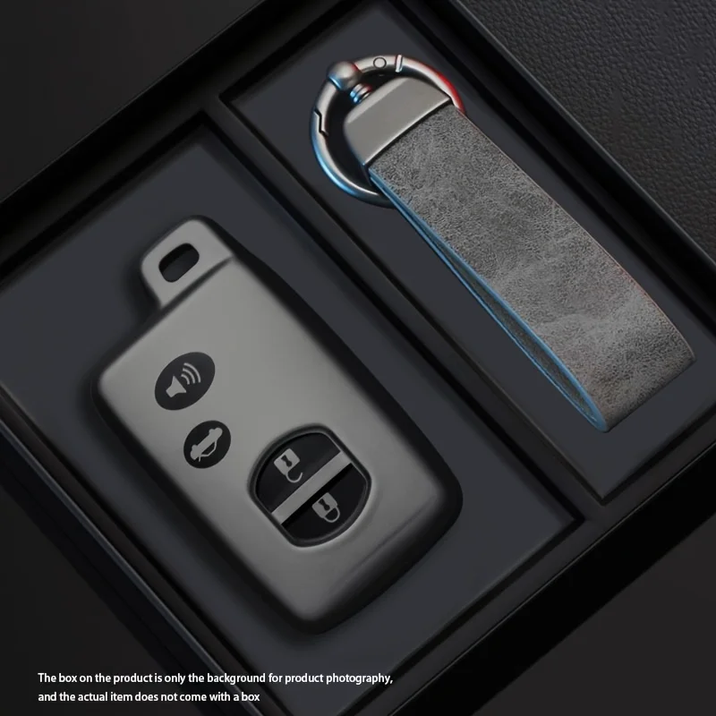 4-Tasten Schwarzes Warrior-Style Autoschlüssel-Etui für Toyota Prius 30 Alpha Aqua Land Cruiser Auris für Lexus LC 200 Schlüsselhalter – Detail 3