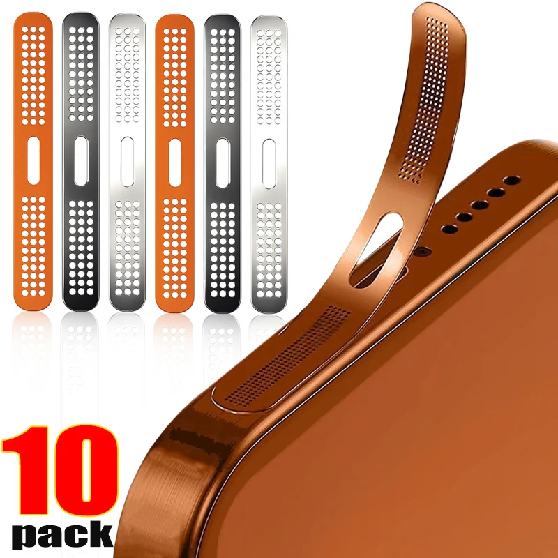 1-10 Stücke Metall Staubdicht Net Aufkleber Für iPhone 17 Pro Max 17 Pro Hörer Loch Anti-staub Mesh Protector selbstklebende Metall Abdeckung