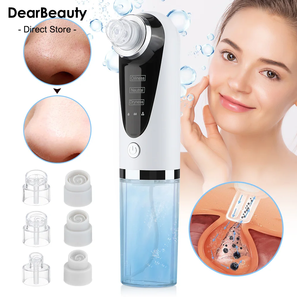 Electric Small Bubble Blackhead Remover Skin Care Water Cycle Pore Acne Pimple Removal Vacuum Suction Facial Nose Cleaner Tool