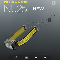 Nitecore NU25 360 Lumen Triple Output - White, Red, High CRI - 0.99 Ounce Lightweight USB Rechargeable Headlamp with LumenTac