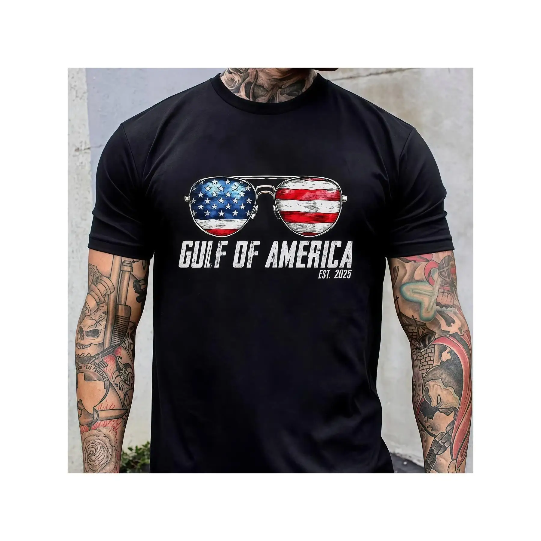 

Trendy Tribute T - shirt: Showcasing a Stylish and “Est. 2025” - themed Gulf of America Graphic