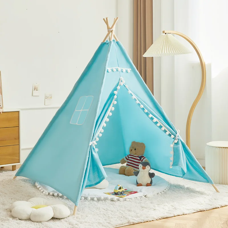 Indoor Children's Indian Tent Photoaphy Game House Toy for Boys And Girls Playhouse Portable Foldable Fabric Tent