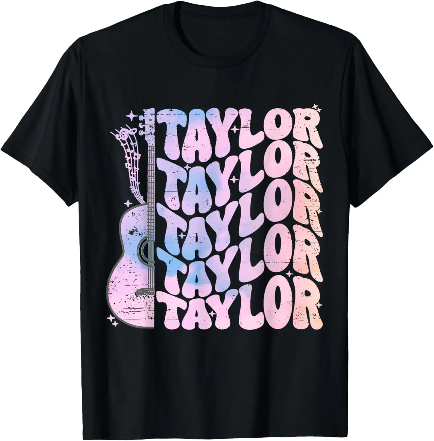 

Персонализированная футболка Groovy на день рождения для девочек в стиле ретро TAYLOR с именем