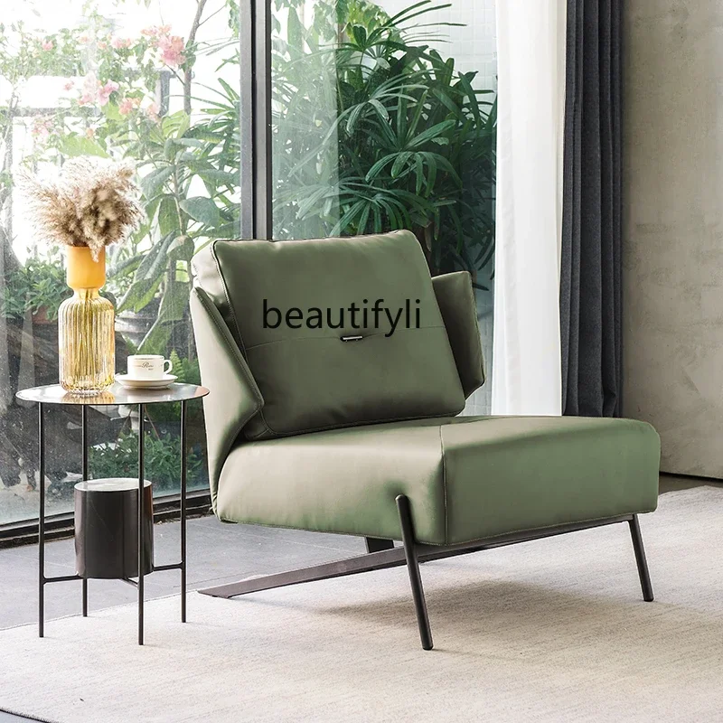 

Italian light luxury single sofa minimalist single chair living room modern simple sofa chair designer leisure chair