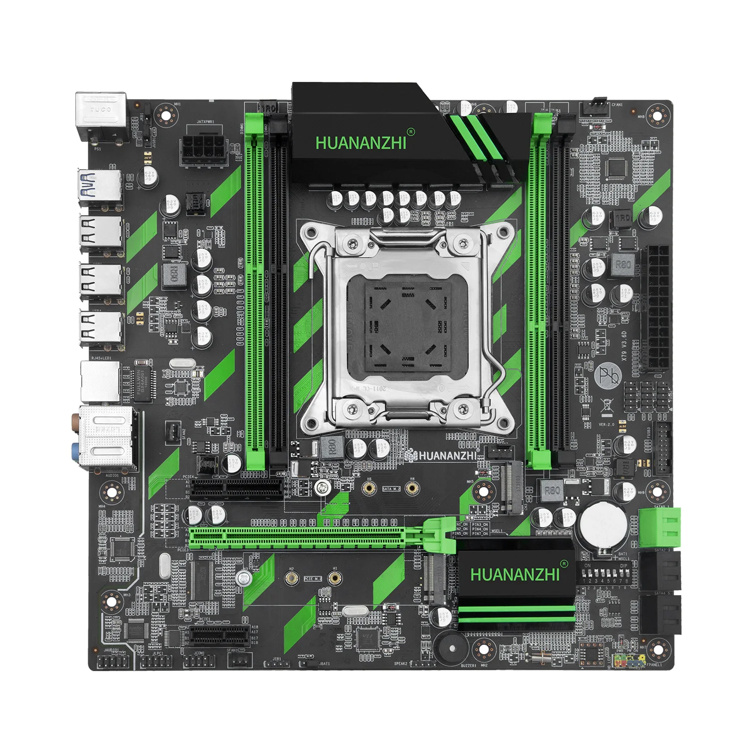 Imagem -04 - Placa-mãe Zd3 Lga2011 M-atx Sata3 Usb 3.0 Pci-e 16x Nvme Ngff M.2 Ssd Suporte Reg Ecc Ram Huananzhi-x79