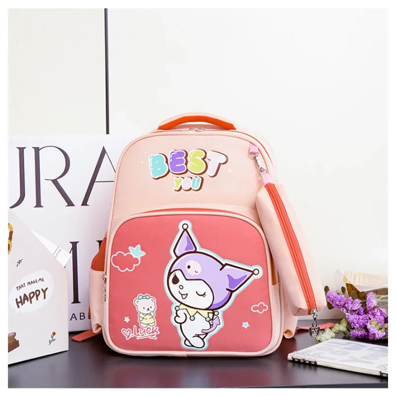 

Sanrio Kulomi cute princess schoolbag childlike cartoon splicing contrasting color large capacity backpack