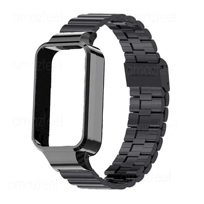 Per Redmi Smart Band 3 cinturino in acciaio inossidabile per Xiaomi Mi Band 9 protezione custodia con cinturino attivo per redmiband 3 braccialetto in metallo