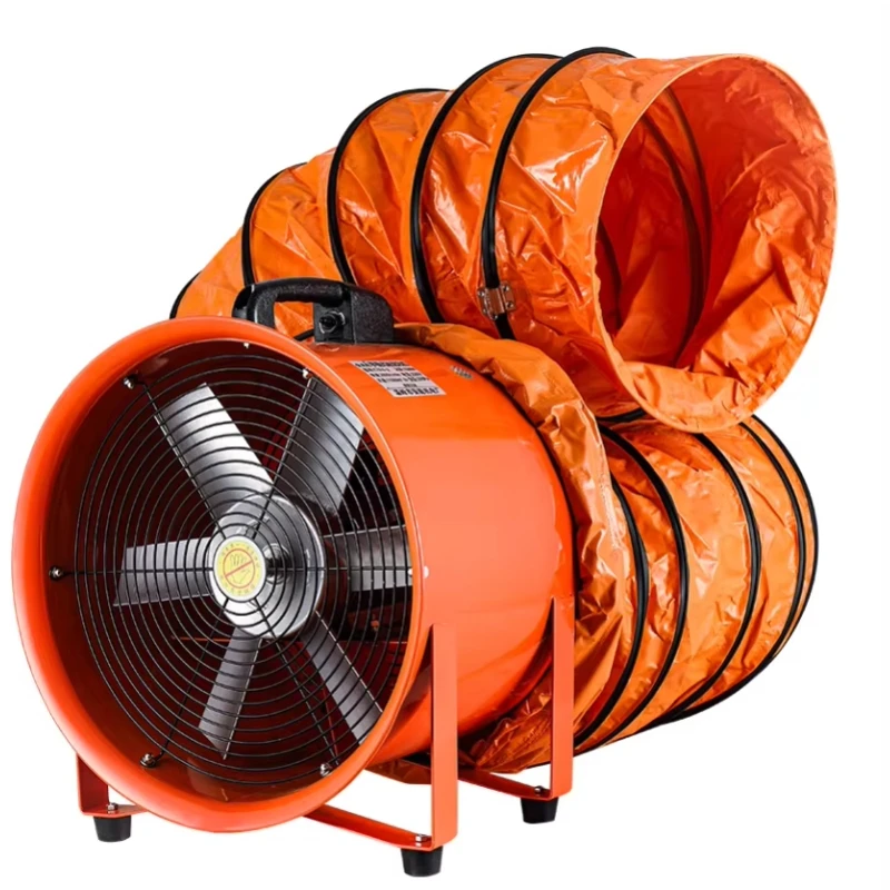 Portable mobile axial flow exhaust fan 220V/380V industrial ventilation equipment AC ball bearing powerful blower 1600rmp