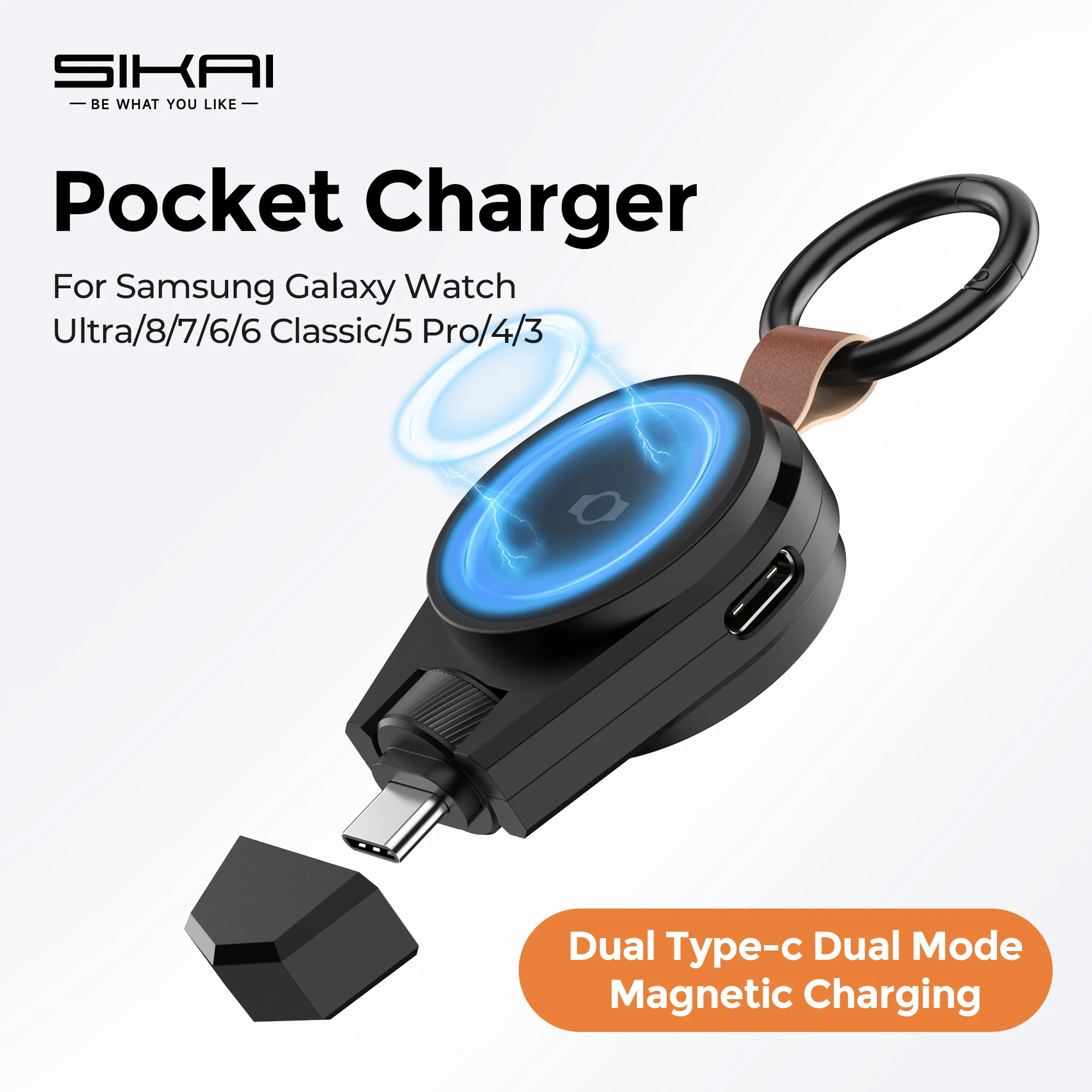 Magnetyczna bezprzewodowa ładowarka do zegarków SIKAI USB Type C Szybka ładowarka do Samsung Galaxy Classic8/5/5 Pro Samsung Galaxy Ultra7/6