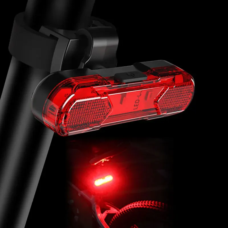 Bike Rear Tail Light Usb Rechargeable Red Led Bright Taillights Fit On Any Bicycle/helmet Easy To Install For Cycling Safet