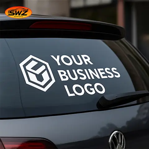 Custom Business Logo Sticker – Personalized Company Branding Decal, Car Window Vinyl, Upload Logo, Waterproof PVC, Free Mockup
