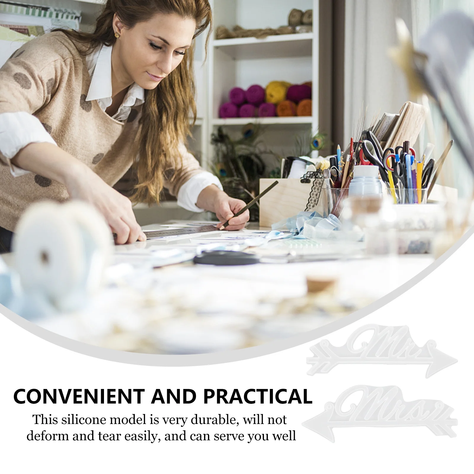 2 قطعة قالب علامات تعليق السهم لتقوم بها بنفسك كريستال الايبوكسي السيد السيدة رسائل قالب من السيليكون لصنع المجوهرات أداة الإكسسوارات الحرفية