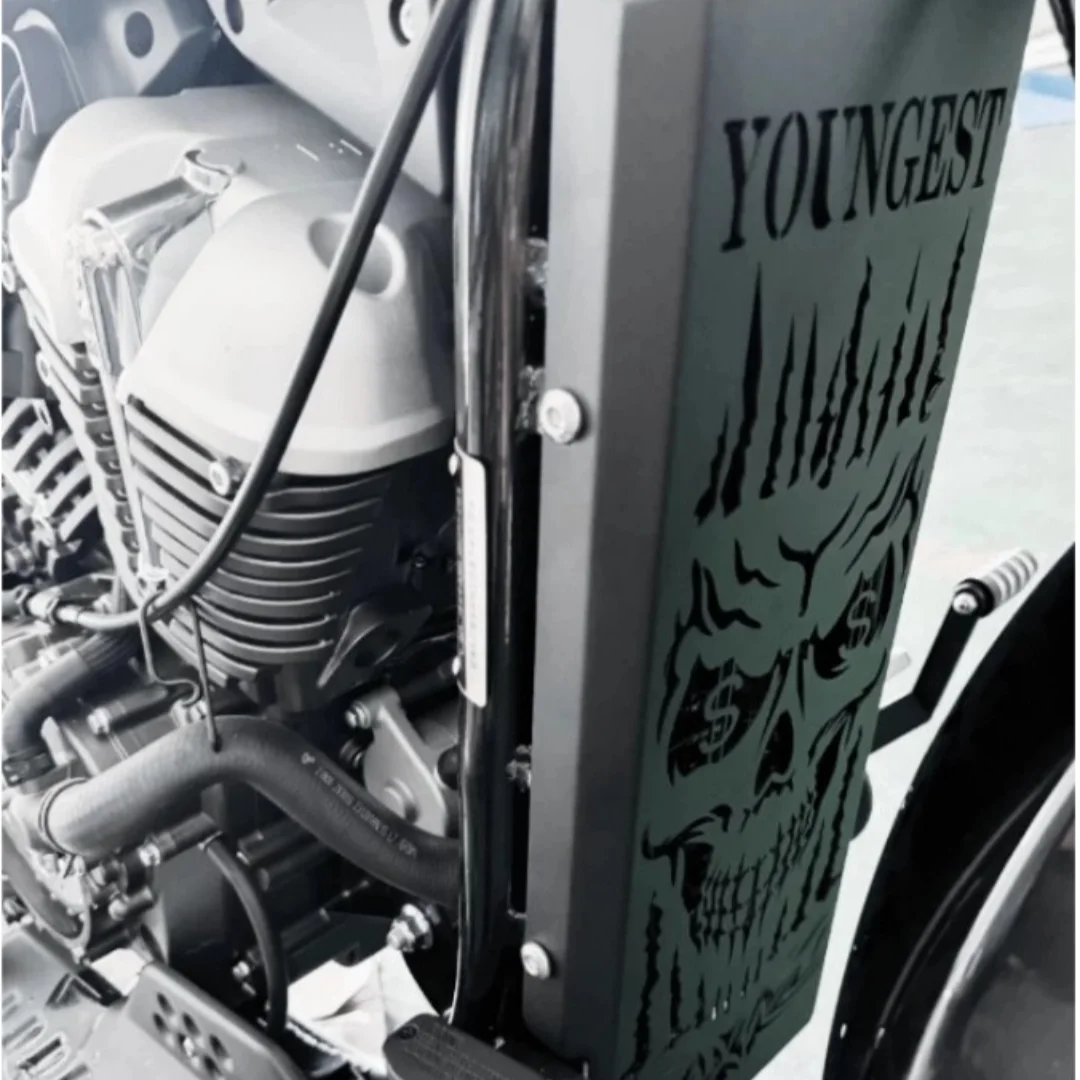 For Benda Rock 250/300/Chinchilla 250/300, replace the accessories with water tank guard net and hollow-out retro radiator.