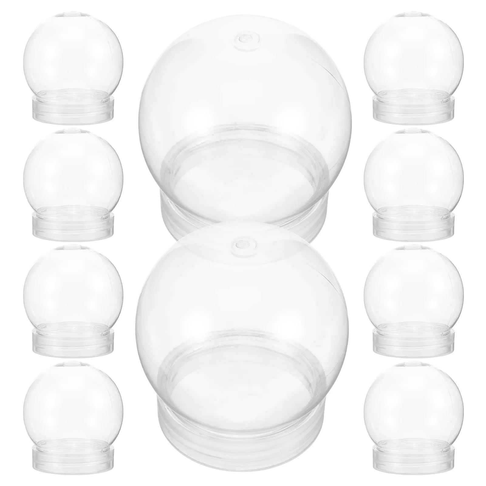 

10 Pcs DIY Snow Globe Craft Empty Keepsake Supplies Globes for Adults Unique Decorate