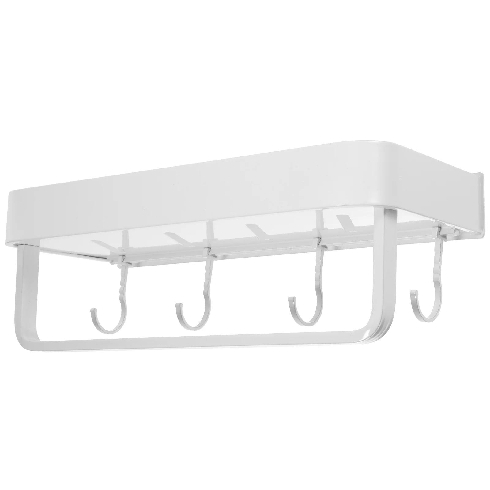 

Aluminum Wall-Mounted Bathroom Shelf Towel Holder Hook Corrosion-Resistant Non-Punching Household Floating Rack For
