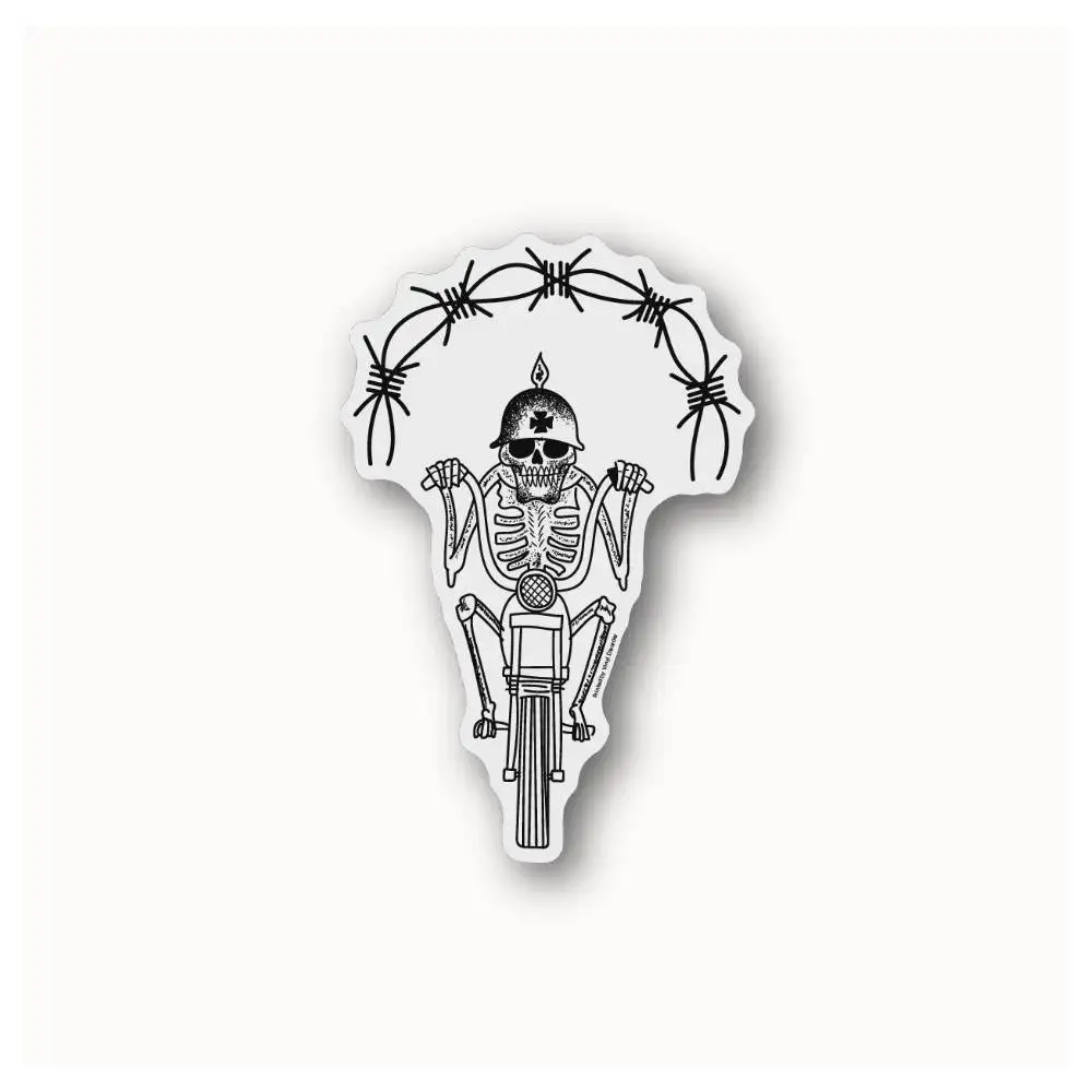 Ride Dead Skeleton Motorcycle Waterproof Stickers For Decorating Car Windows Motorcycles And Computers.