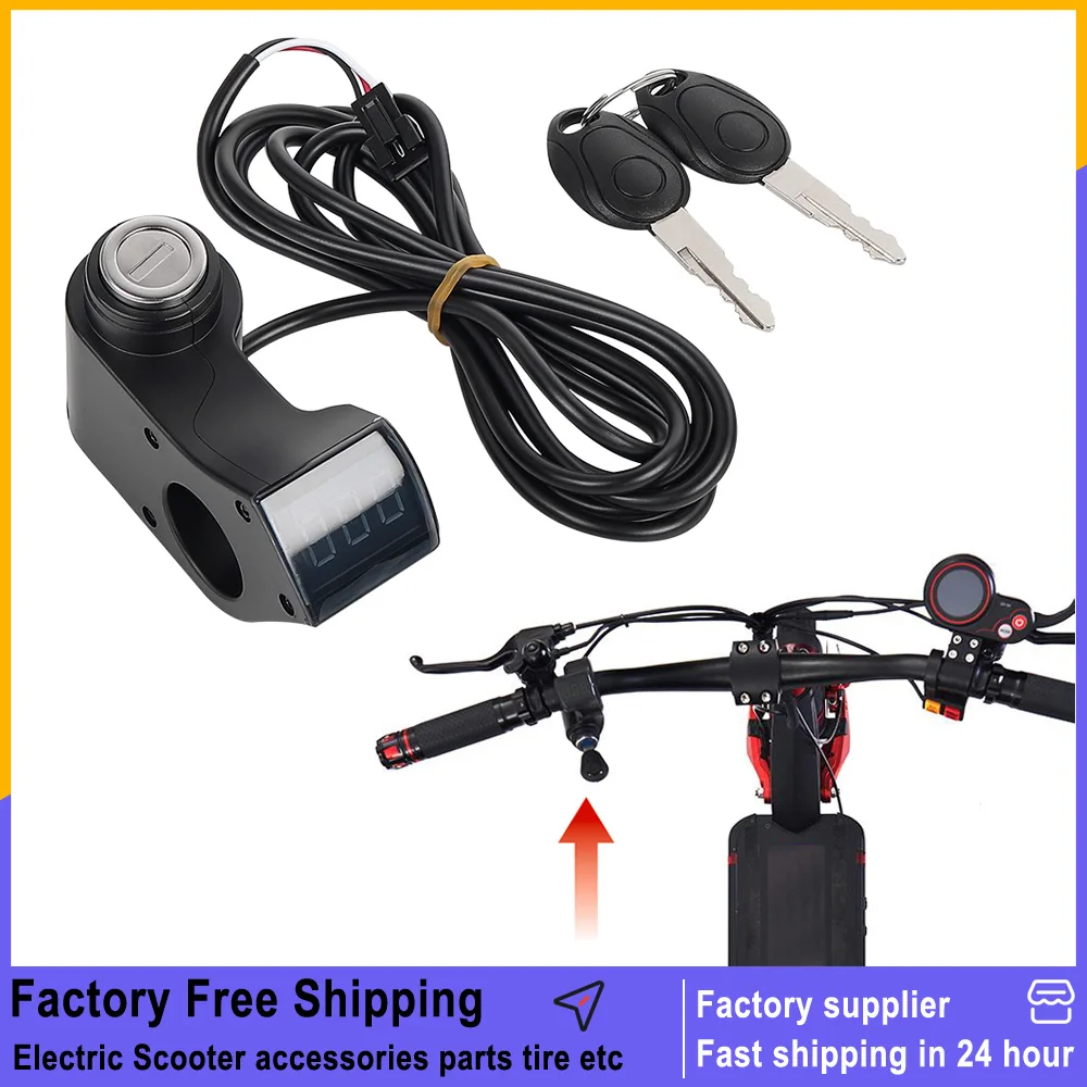 Voltmeter Schlüssel Daumen-drossel Digitale Taste Display Sperre mit Schalter Power für NULL 8X 10X 11X LCD Elektrische Roller Zubehör