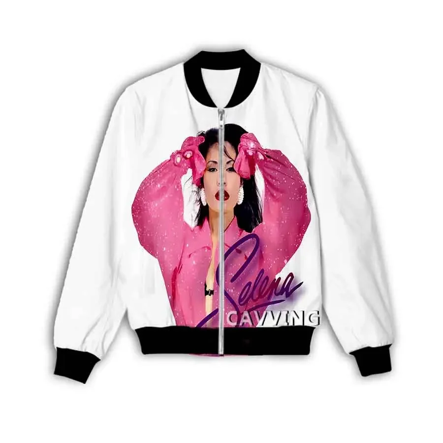 

New Fashion Women/Men's 3D Print Selena Quintanilla Zipper Bomber Jackets Men Overcoat Mens Coat Zip Up Jackets KK2