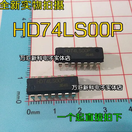 10 pces novo hd74ls00p 74ls00p dip-14
