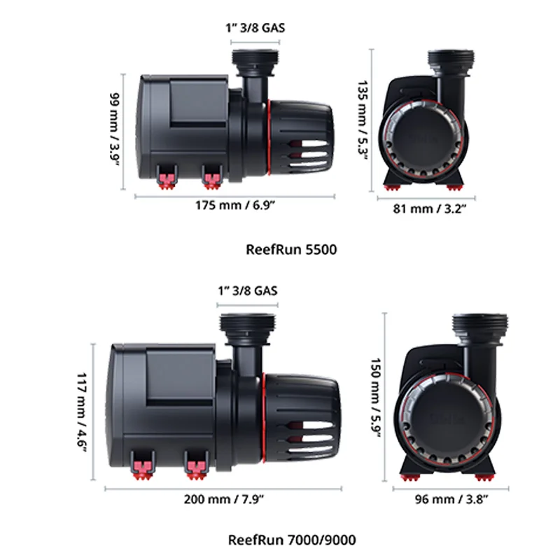 Red Sea reefrun DC frequency conversion 5500/7000 DC pump 110-240V, aquarium return pump, dual controller