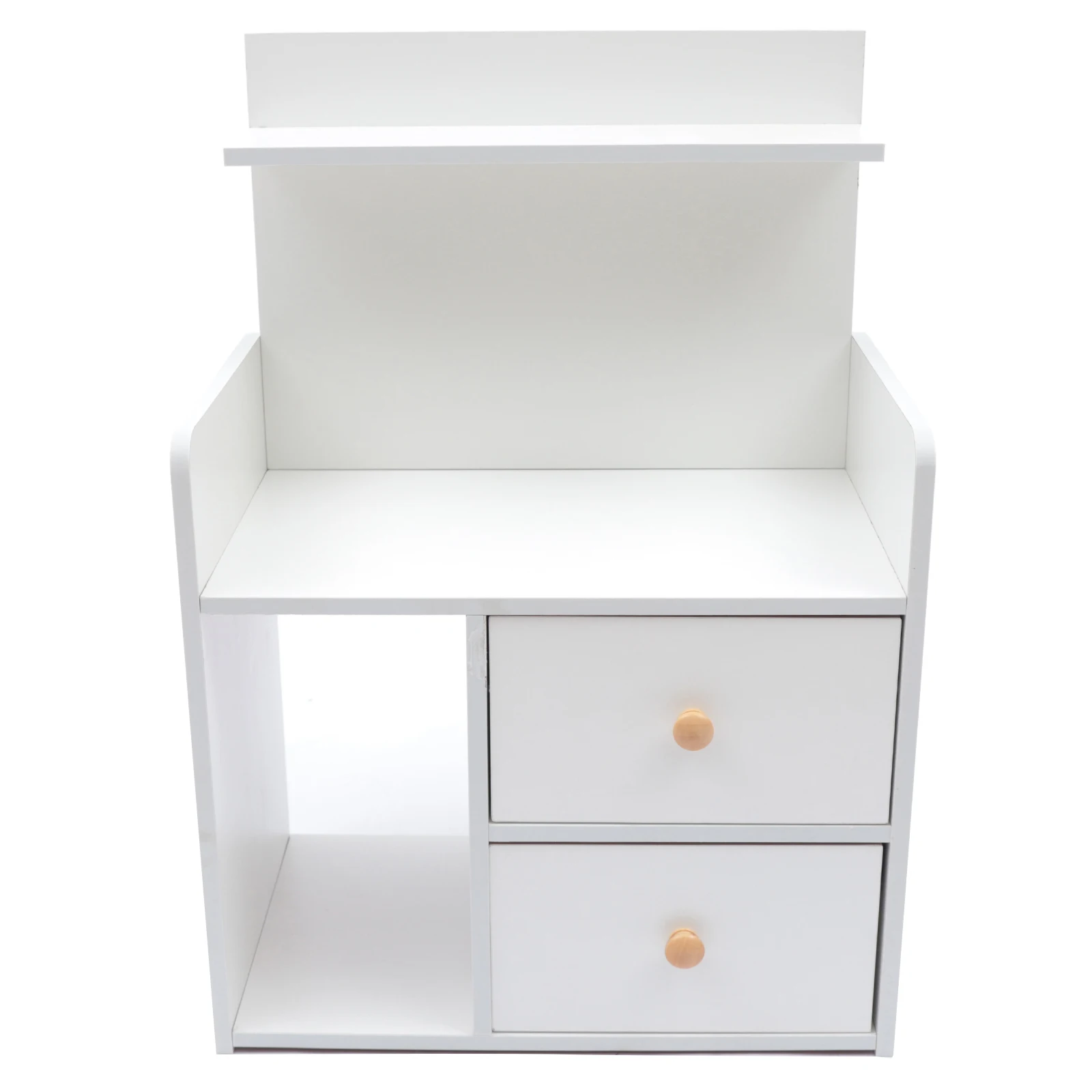 Mesita de noche con cajón, mesa auxiliar de sofá blanca, gabinete de almacenamiento para sala de estar, dormitorio o oficina