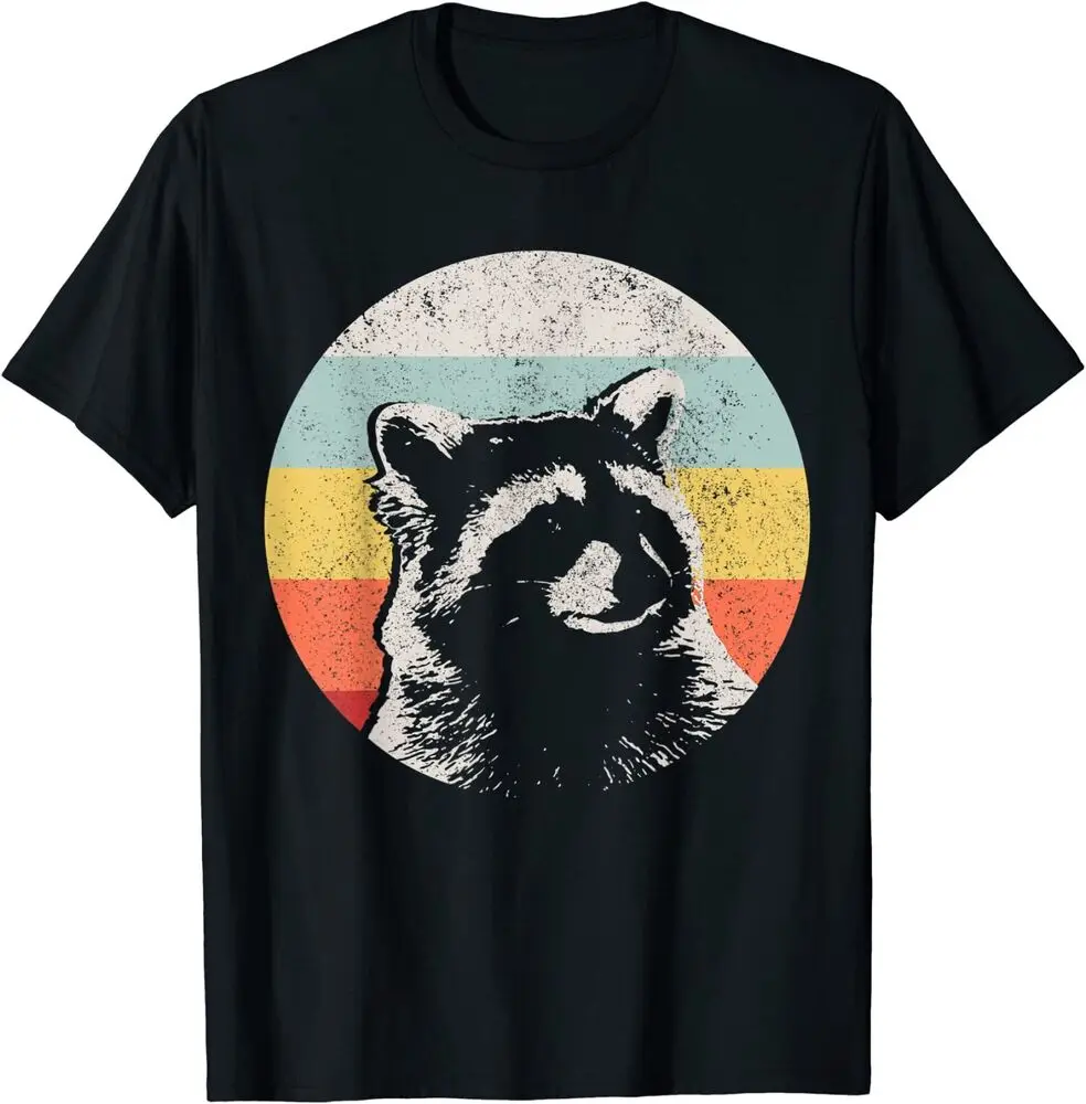 Raccoon Vintage Retro Racoon Street Cat T-Shirt Graphic T-shirts For Men Clothing Women Short Sleeve Tees Vintage 100%Cotton