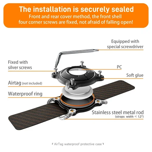 Imagen 2 del producto Nuevo soporte Airtag para Collar de perro, funda impermeable para Apple Airtag, funda protectora para localizador de perros y gatos, funda Airtag