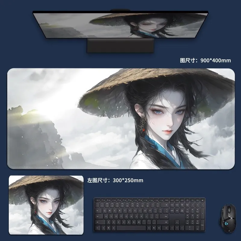 

Аниме девушка большой размер офисный домашний защитный коврик для стола коврик для мыши водонепроницаемый коврик для клавиатуры игровой коврик для мыши