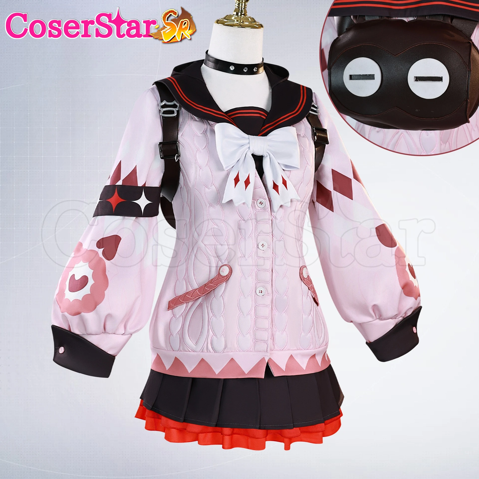 

CoserStar-SR Ukinami Yuzuha Cosplay Costume Dress Halloween Party Role Play Outfit for Zenless Zone Zero ZZZ Cosplay Comic Con