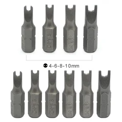 10pcs U-Shaped Batch Head Magnetic Screwdriver Bit Set 1/4In Hex Shank 25mm Screw Driver Bits Special-shaped Screwdriver ﻿