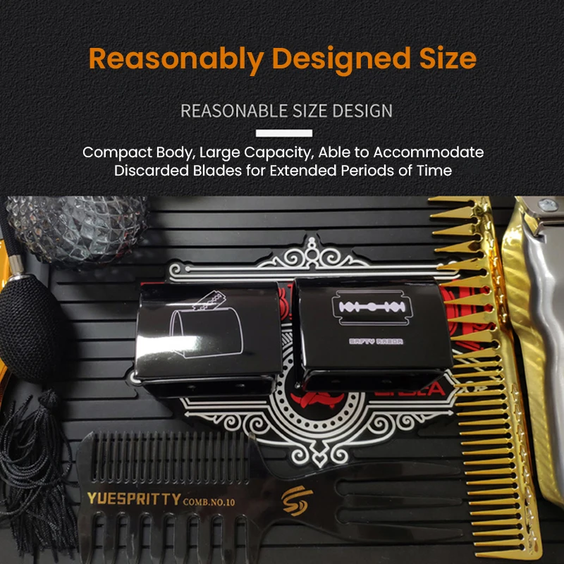 صندوق تخزين إعادة تدوير الشفرة للاستعمال مرة واحدة، صندوق معالجة شفرة النفايات، صندوق إعادة تدوير الشفرة، ملحقات محل الحلاقة #2