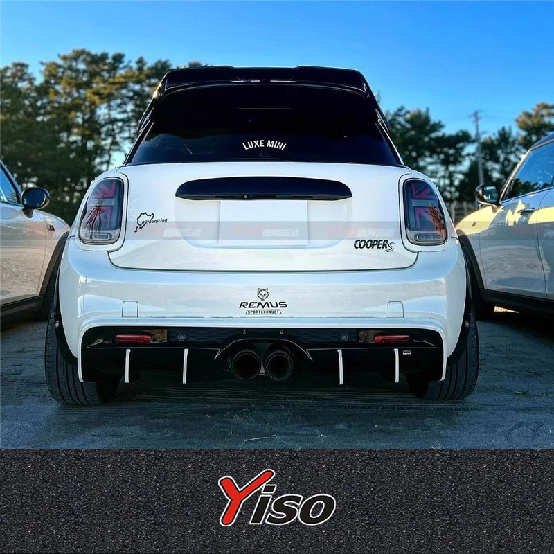 FOR BMW MINI F55 F56 COOPER S Modified Carbon fiber Aerodynamic kit JCW MKS Rear Lip