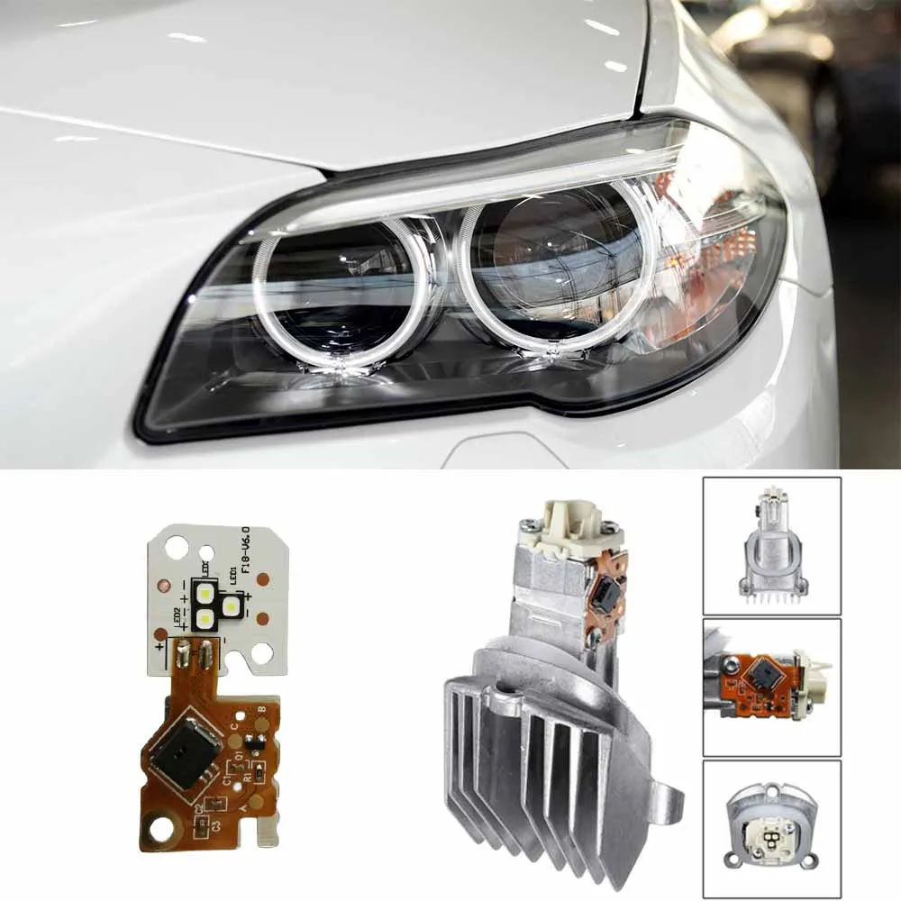 New 63117343876 7343876 Xenon Headlight Angel Eyes DRL Boards For BMW 2014 2015 2016 F10 F11 LCI Daylight Module Replace White